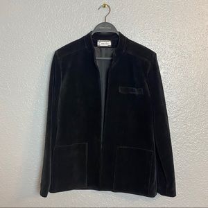 VINTAGE CATALINA BLACK VELVET JACKET {8}